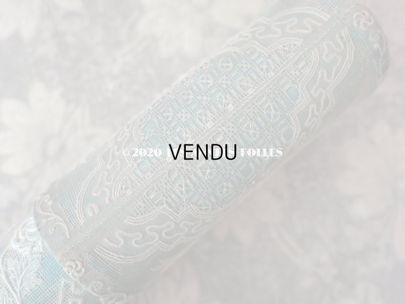 画像6: 19世紀初頭 アンティーク モノグラム入り ホワイトワークのボックス 筒型