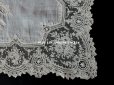 画像9: 19世紀 アンティーク ポワンドガーズのレース  結婚式のハンカチ 王冠 & モノグラムの刺繍 【 ポワン・ド・ガーズ 】