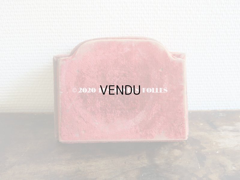 画像4: アンティーク ベルベットの台座 赤　