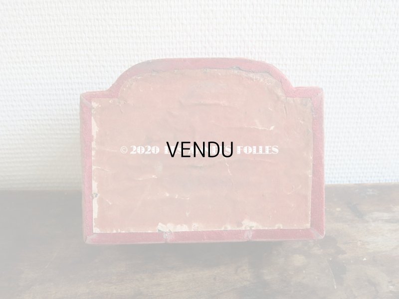 画像5: アンティーク ベルベットの台座 赤　