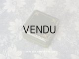 アンティーク　ブローチ用 ジュエリーボックス 金彩入り グリーン