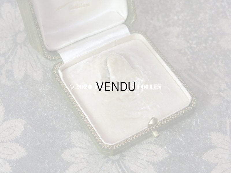 画像7: アンティーク　ブローチ用 ジュエリーボックス 金彩入り グリーン