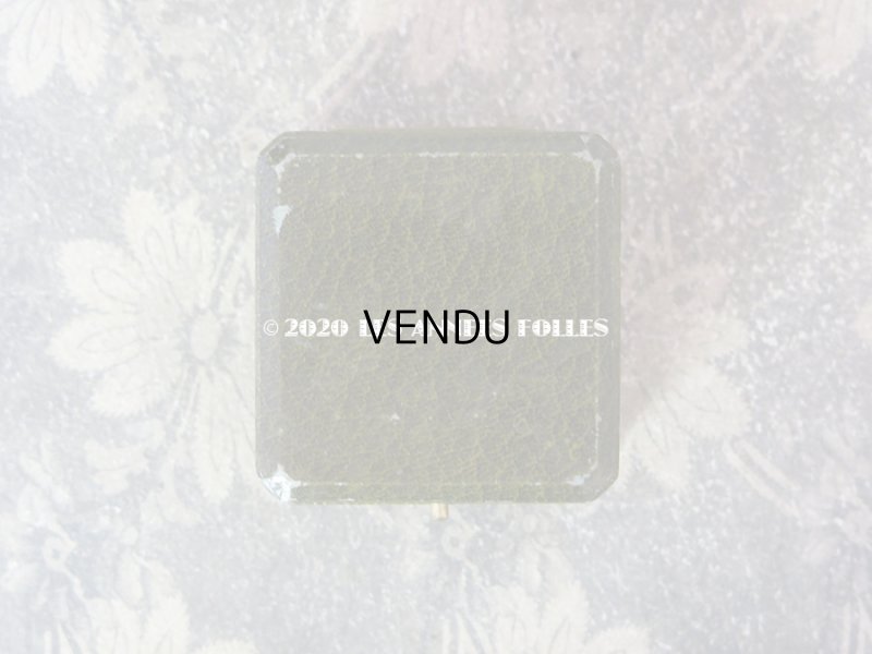画像3: アンティーク　ブローチ用 ジュエリーボックス 金彩入り グリーン