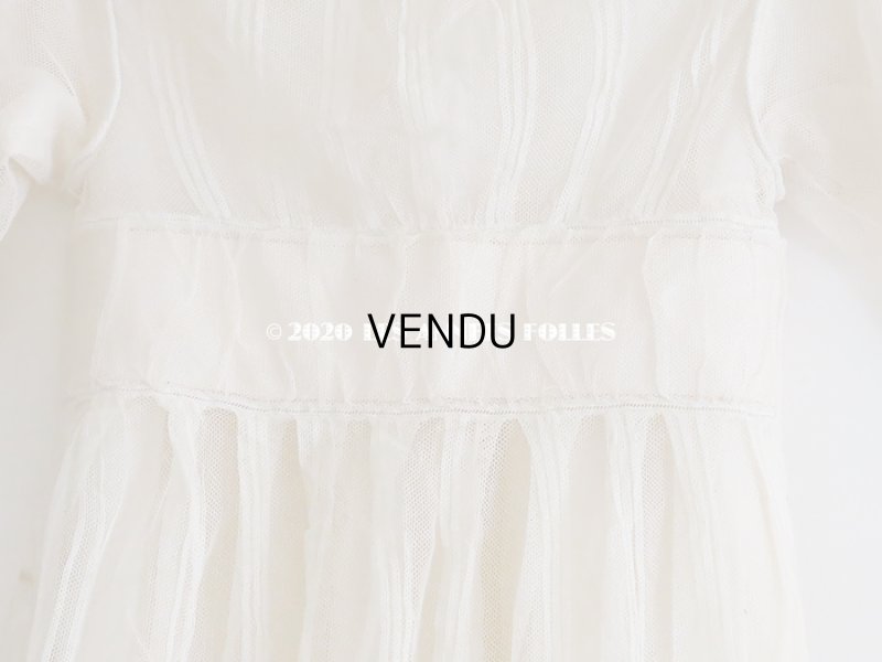 画像5: 1900年代 アンティーク ベビードレス 淡いピンクのリボン＆シルクの裏地付き 洗礼式のドレス