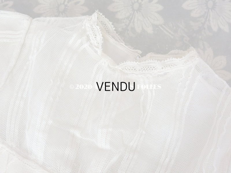 画像12: 1900年代 アンティーク ベビードレス 淡いピンクのリボン＆シルクの裏地付き 洗礼式のドレス