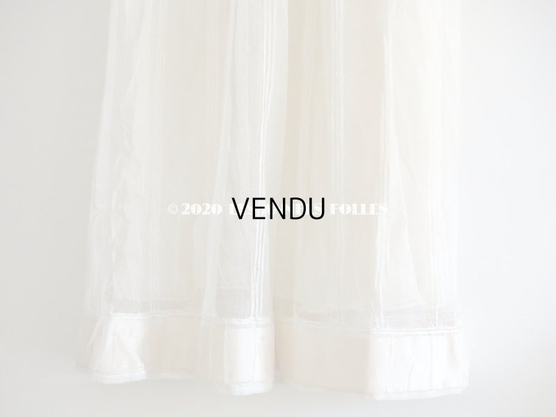 画像11: 1900年代 アンティーク ベビードレス 淡いピンクのリボン＆シルクの裏地付き 洗礼式のドレス