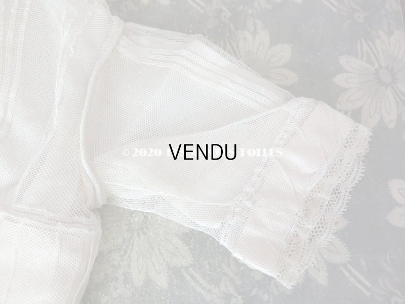 画像15: 1900年代 アンティーク ベビードレス 淡いピンクのリボン＆シルクの裏地付き 洗礼式のドレス