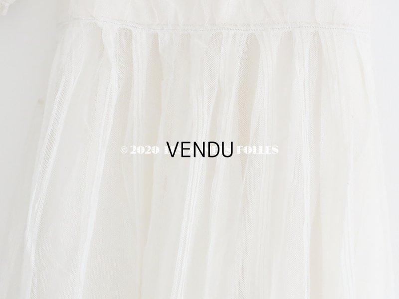 画像6: 1900年代 アンティーク ベビードレス 淡いピンクのリボン＆シルクの裏地付き 洗礼式のドレス