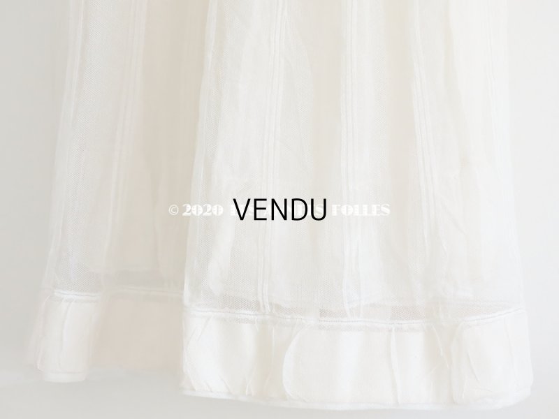 画像8: 1900年代 アンティーク ベビードレス 淡いピンクのリボン＆シルクの裏地付き 洗礼式のドレス