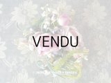 アンティーク  薔薇&鈴蘭&菫&勿忘草の布花 コサージュ