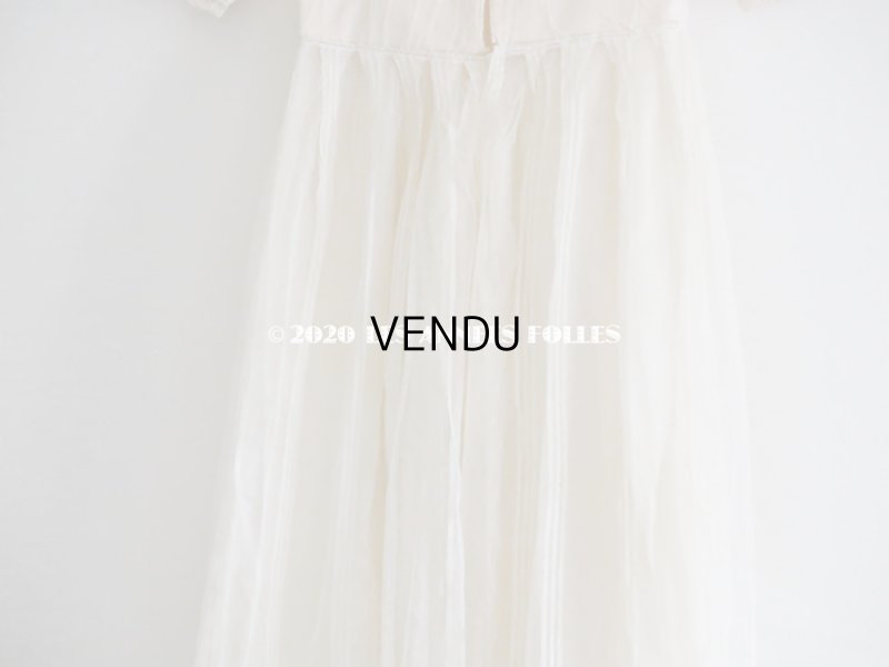 画像10: 1900年代 アンティーク ベビードレス 淡いピンクのリボン＆シルクの裏地付き 洗礼式のドレス