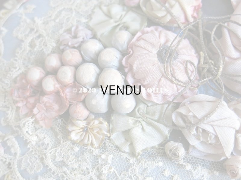 画像6: 1900年代 アンティーク 大きなカルトナージュボックス ロココトリム&レースの装飾