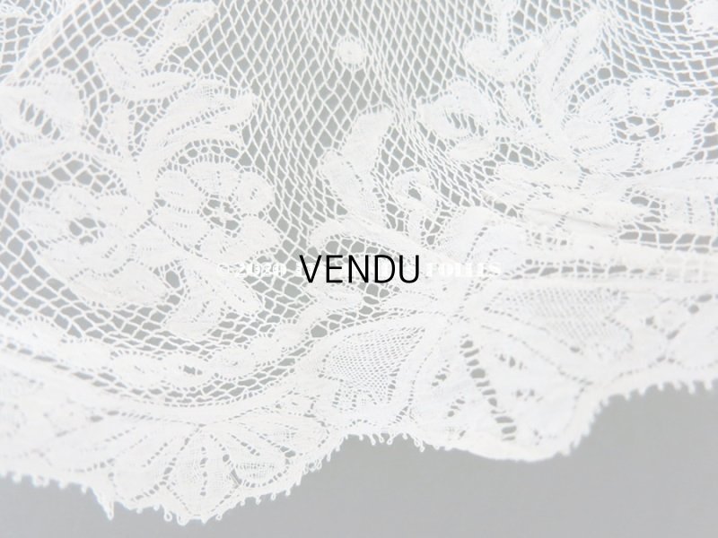 画像12: 19世紀 アンティーク  結婚式のハンカチ 【JC】 ホワイトワーク & 手編みのヴァランシエンヌレース 