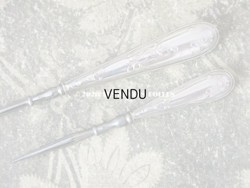 画像4: 1900年代 アンティーク シルバー製 ヤドリギの裁縫道具セット