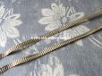 画像3: 19世紀末 アンティーク  シルク糸＆メタル糸 シャンパンゴールドのトリム 極細4mm幅 ストライプ柄 ブレード (3)