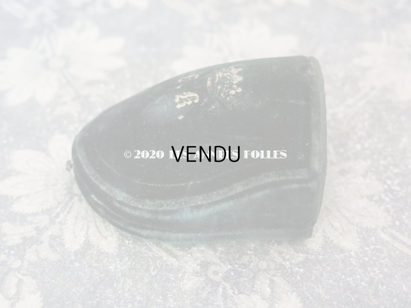 画像7: 19世紀 アンティーク ベルベット製 ジュエリーボックス 王冠の紋章入り ブローチ用