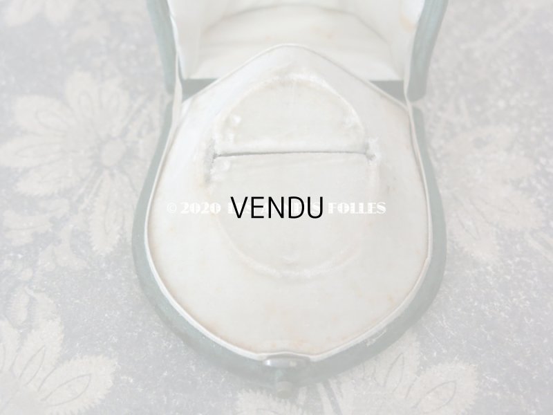 画像10: 19世紀 アンティーク ベルベット製 ジュエリーボックス 王冠の紋章入り ブローチ用