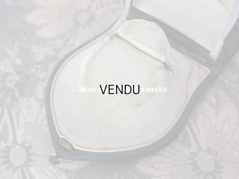 画像12: 19世紀 アンティーク ベルベット製 ジュエリーボックス 王冠の紋章入り ブローチ用