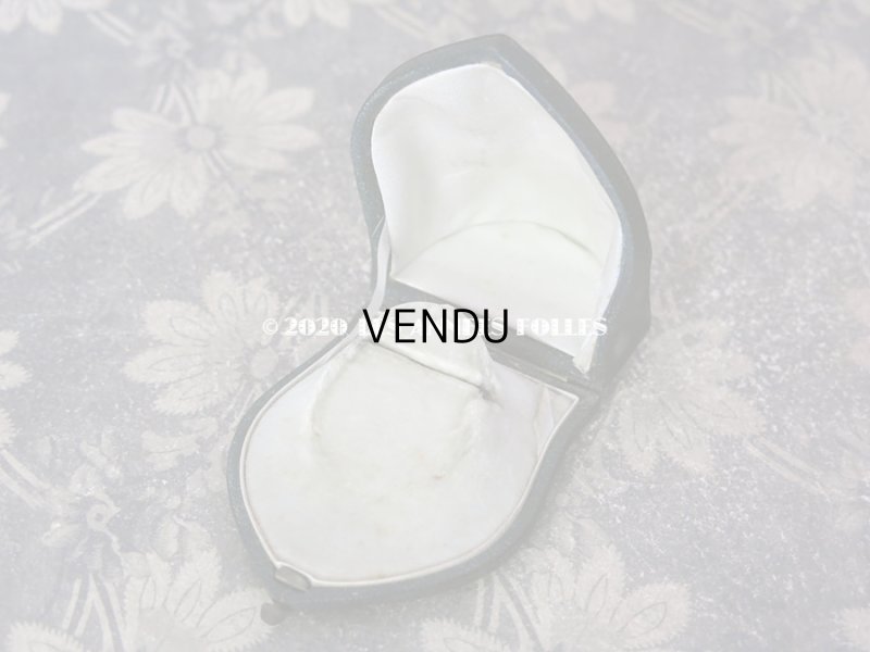 画像6: 19世紀 アンティーク 本革製 ジュエリーボックス ブローチ用 黒