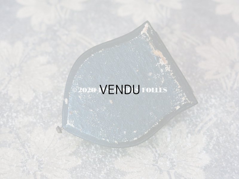 画像11: 19世紀 アンティーク 本革製 ジュエリーボックス ブローチ用 黒