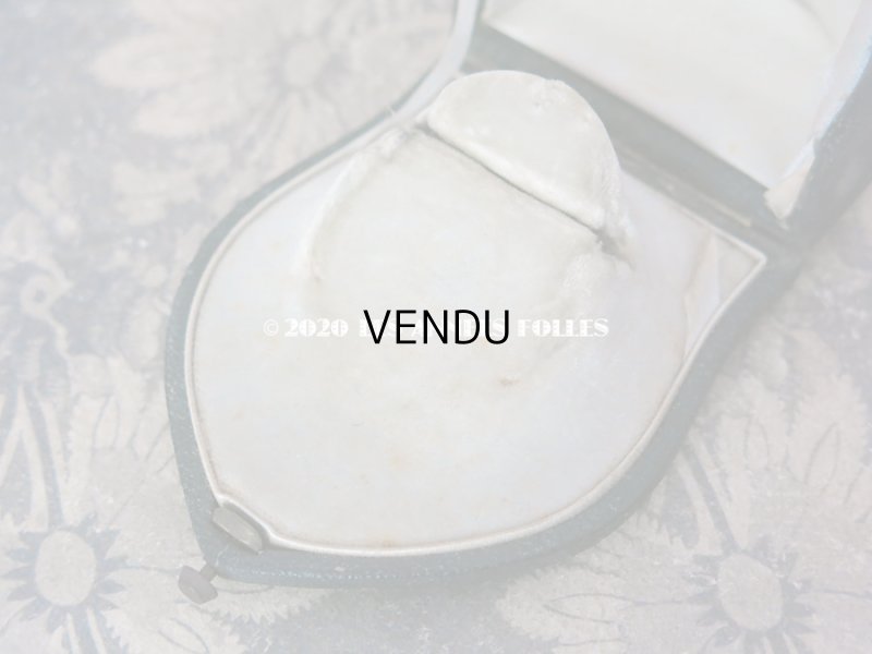 画像9: 19世紀 アンティーク 本革製 ジュエリーボックス ブローチ用 黒