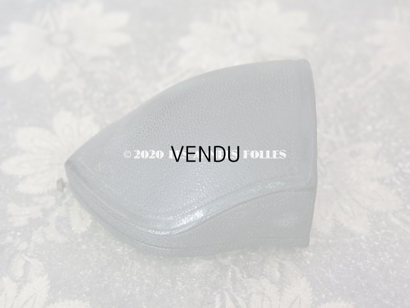 画像5: 19世紀 アンティーク 本革製 ジュエリーボックス ブローチ用 黒