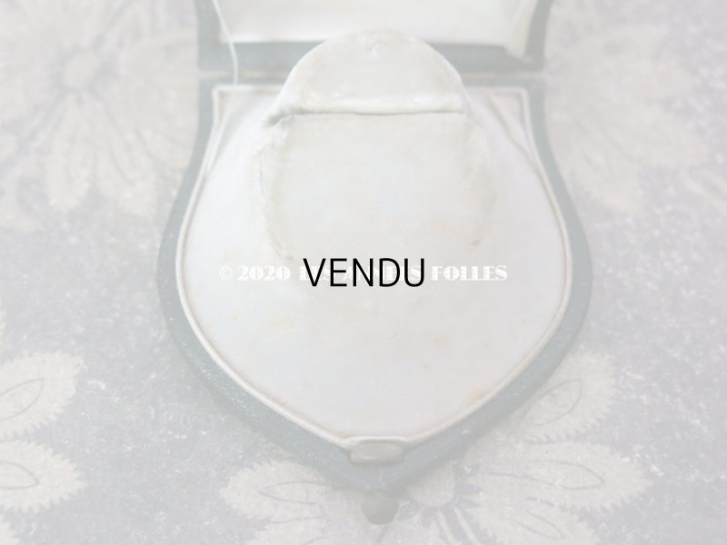 画像10: 19世紀 アンティーク 本革製 ジュエリーボックス ブローチ用 黒