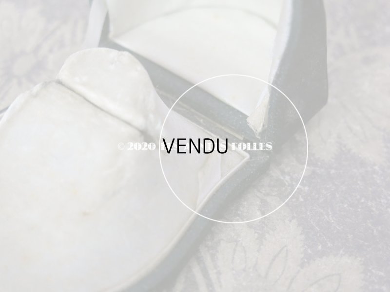 画像8: 19世紀 アンティーク 本革製 ジュエリーボックス ブローチ用 黒