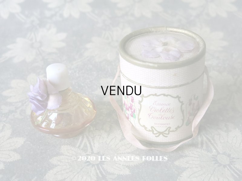 画像1: アンティーク 菫の小さなパフュームボックス＆ボトル  ESSENCE VIOLETTES DE TOULOUSE - BERDOUES FRANCE -