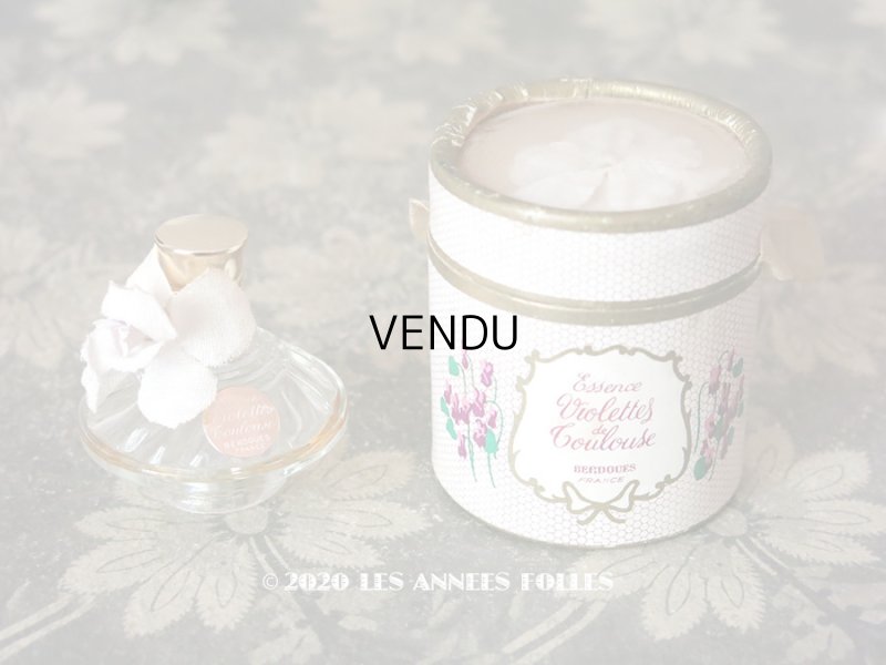 画像1: アンティーク 菫の小さなパフュームボックス＆ボトル  ESSENCE VIOLETTES DE TOULOUSE - BERDOUES FRANCE -