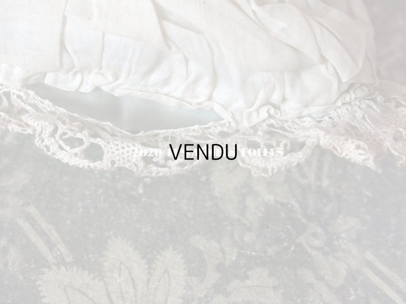 画像9: アンティーク ピンクッション パウダーブルーのシルクサテンリボン& カットワークレース