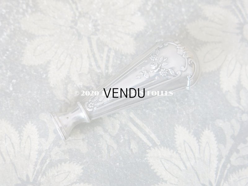 画像3: アンティーク レタリングセット シルバー製 薔薇模様 ペン軸 & シーリングスタンプ ＆ レターオープナー & ペーパーナイフ