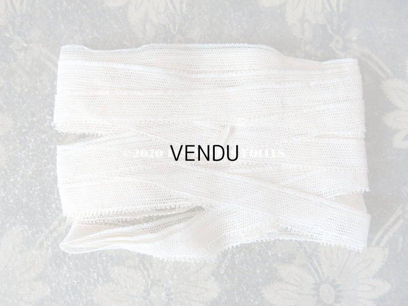 画像8: 1920年代 アンティーク オフホワイトのチュールレース 10m 1.4cm幅 