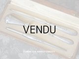 アンティーク レタリングセット シルバー製 薔薇模様 ペン軸 & シーリングスタンプ ＆ レターオープナー & ペーパーナイフ