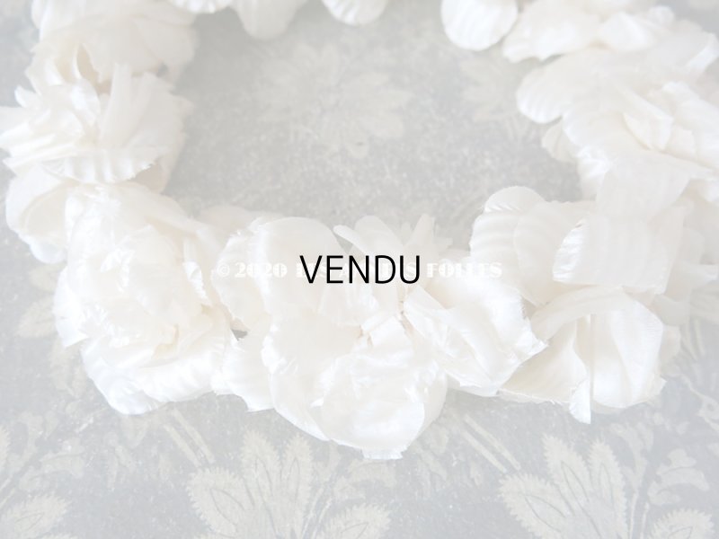 画像7: 1900年代 アンティーク シルク製 薔薇の花冠 ティアラ オフホワイト