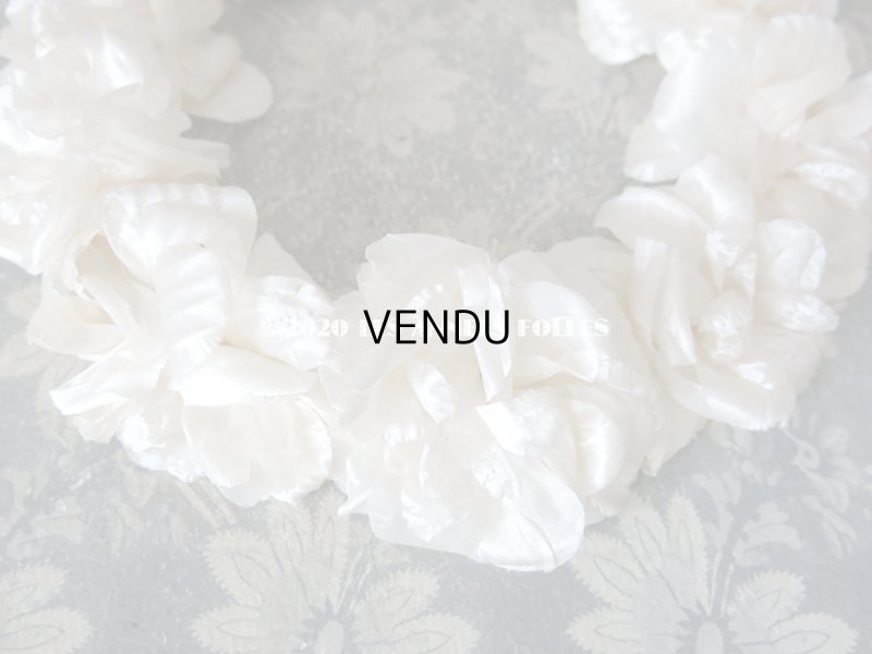 画像8: 1900年代 アンティーク シルク製 薔薇の花冠 ティアラ オフホワイト