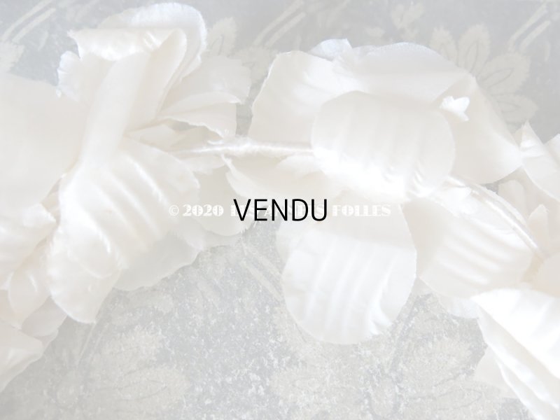 画像5: 1900年代 アンティーク シルク製 薔薇の花冠 ティアラ オフホワイト