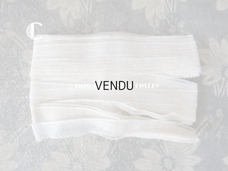 画像7: 1920年代 アンティーク オフホワイトのチュールレース 10m 1.4cm幅 