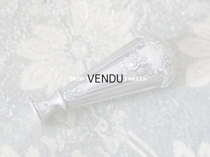 画像4: アンティーク レタリングセット シルバー製 薔薇模様 ペン軸 & シーリングスタンプ ＆ レターオープナー & ペーパーナイフ