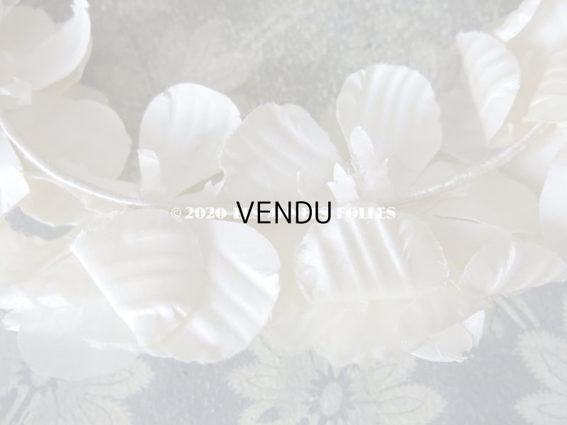 画像4: 1900年代 アンティーク シルク製 薔薇の花冠 ティアラ オフホワイト