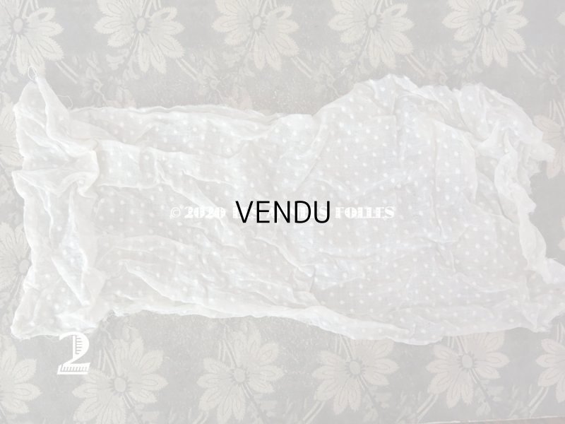 画像10: アンティーク  ドット柄の刺繍入り コットン生地