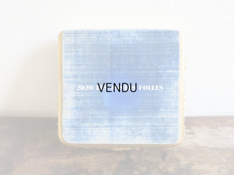 画像3: 19世紀末 アンティーク マリアージュ 大きな台座 ブルーのベルベット