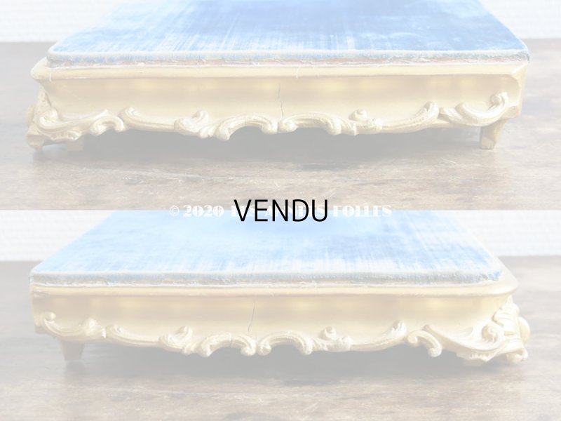 画像6: 19世紀末 アンティーク マリアージュ 大きな台座 ブルーのベルベット