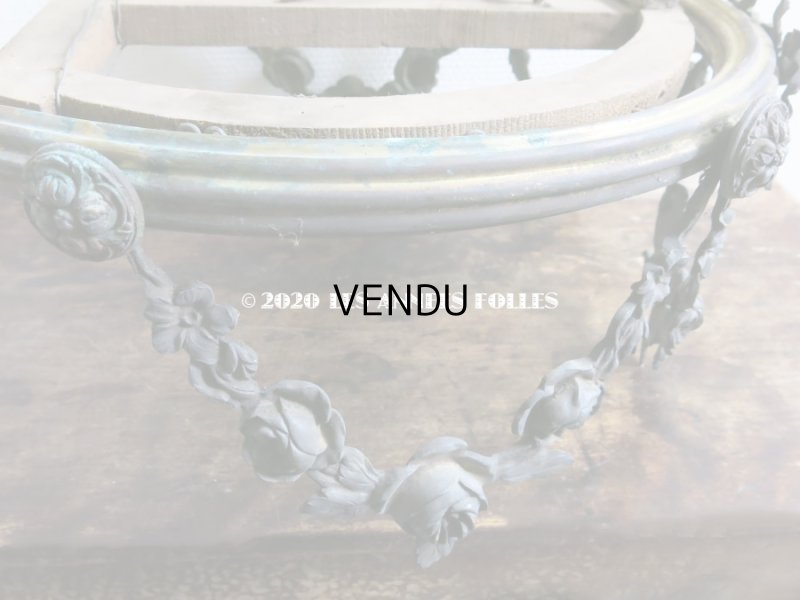 画像9: アンティーク 天蓋キャノピー 薔薇＆リボンのガーランド　45×37×27cm