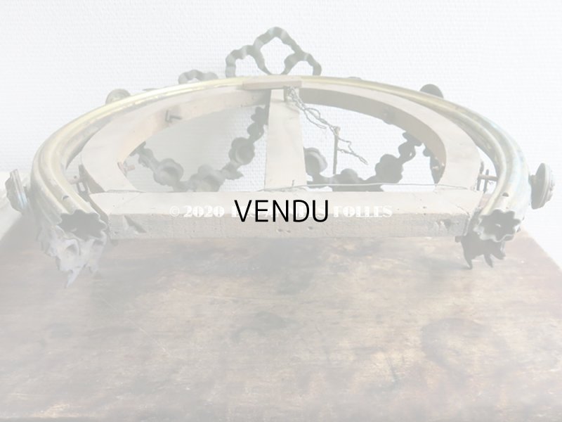 画像6: アンティーク 天蓋キャノピー 薔薇＆リボンのガーランド　45×37×27cm