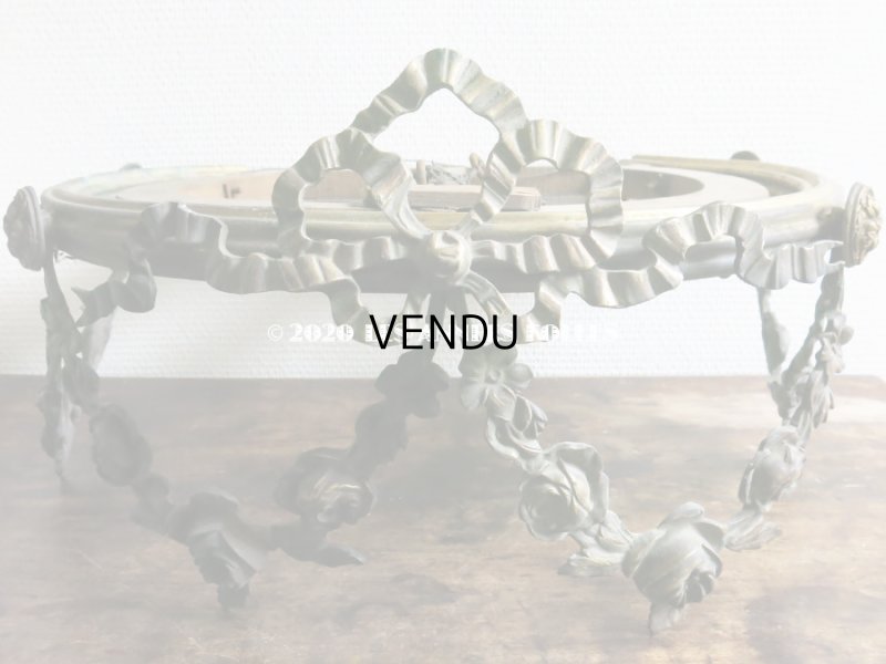 画像3: アンティーク 天蓋キャノピー 薔薇＆リボンのガーランド　45×37×27cm