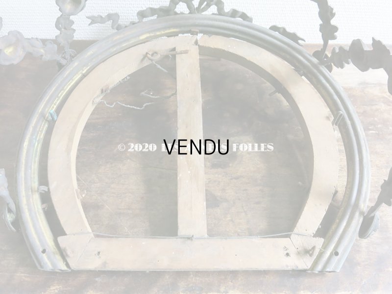 画像7: アンティーク 天蓋キャノピー 薔薇＆リボンのガーランド　45×37×27cm