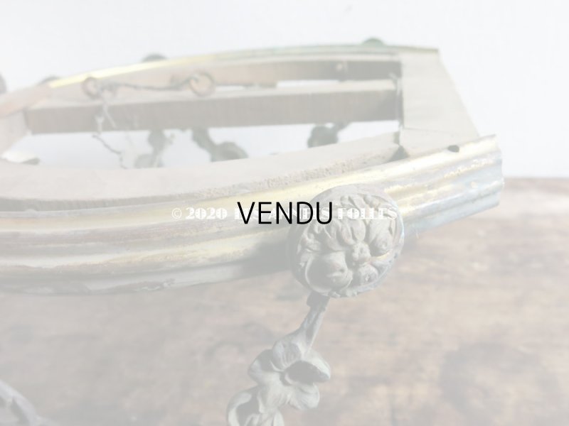 画像13: アンティーク 天蓋キャノピー 薔薇＆リボンのガーランド　45×37×27cm