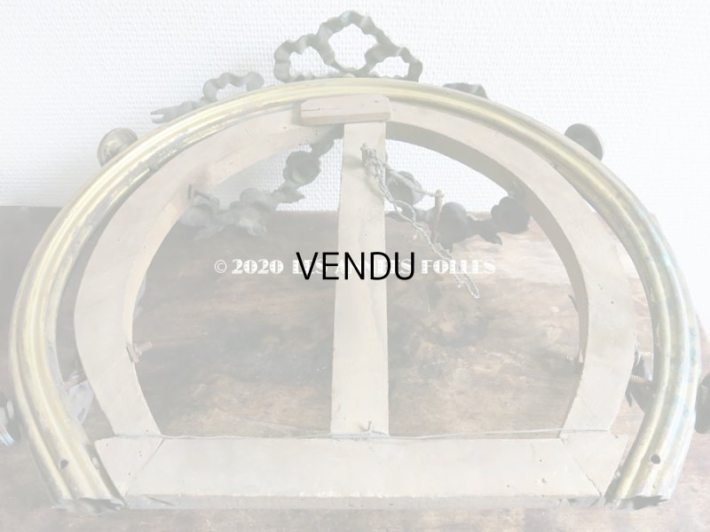 画像5: アンティーク 天蓋キャノピー 薔薇＆リボンのガーランド　45×37×27cm