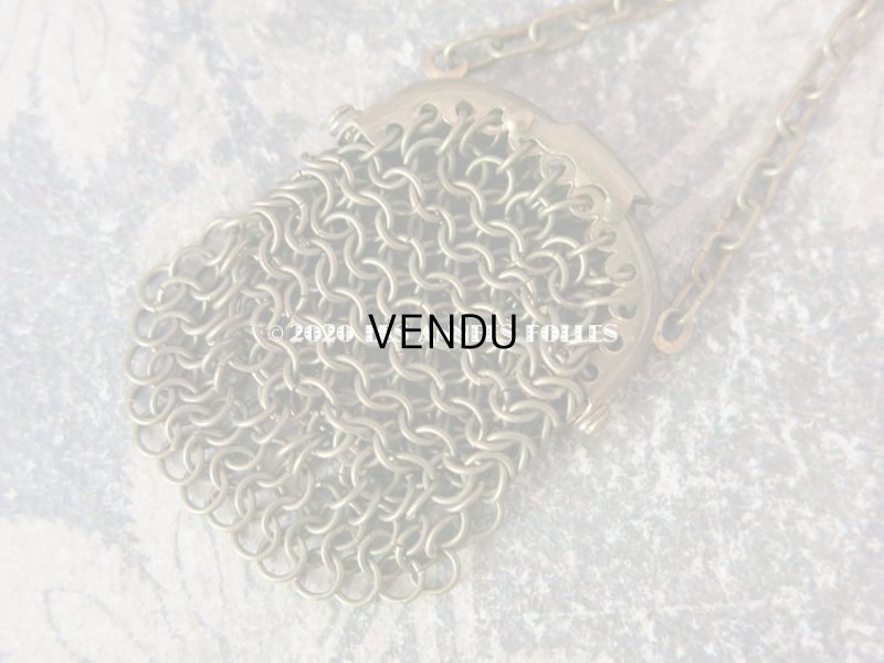 画像5: 1900年代 アンティーク ドール用 メタルメッシュのコインケース